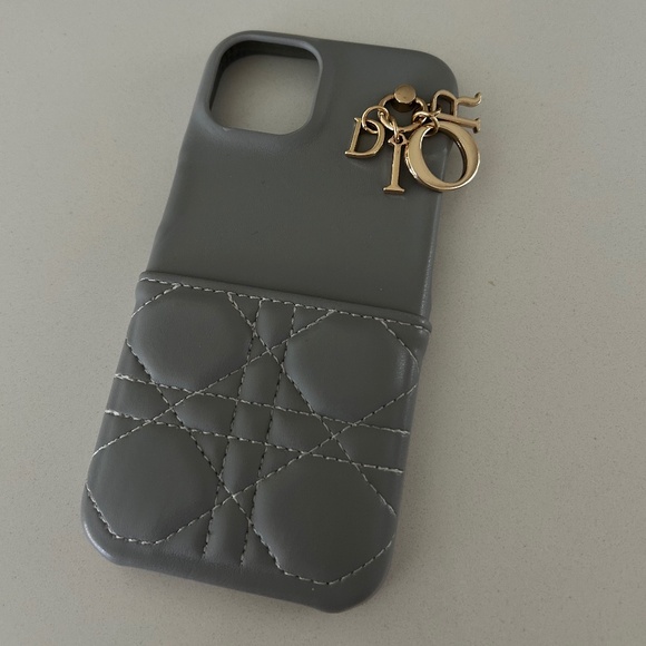 Lady Dior Gray Phone Case iPhone 14/13 - Picture 1 of 4